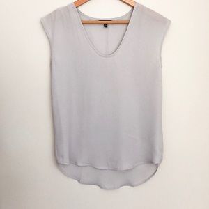 🎀NWOT Grey Sheer Blouse by Shinestar Size Small